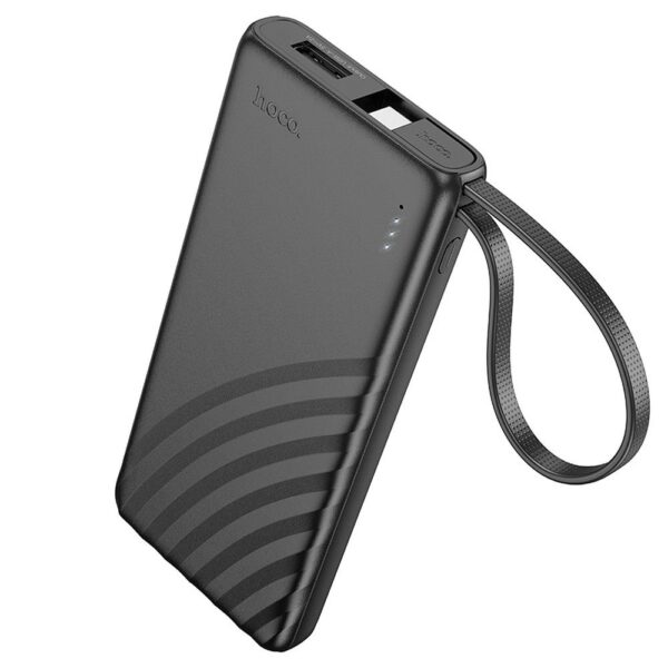 Powerbank Hoco 5000 mAh 2A com cabo USB C integrado J129 preto