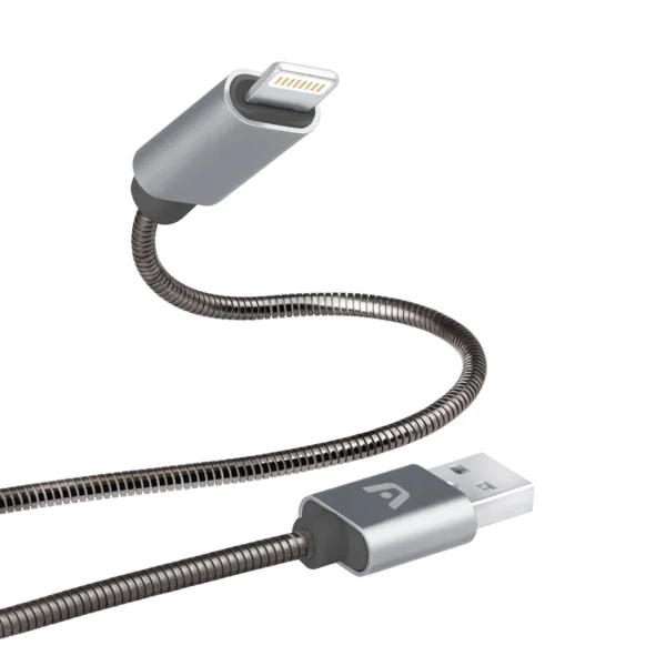 Cabo Metal USB para Lightning 2,4A 20W 1m Metal