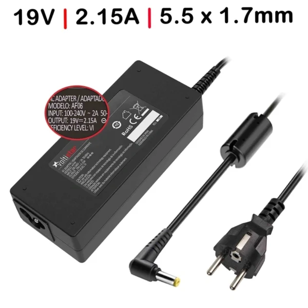 Carregador Portátil 19.5V 3.33A – 65 Watts | Conector 4.8 x 1.7 mm (ABS)